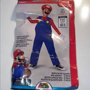 Disguise Super Mario Costume Boy L 10-12 NWT